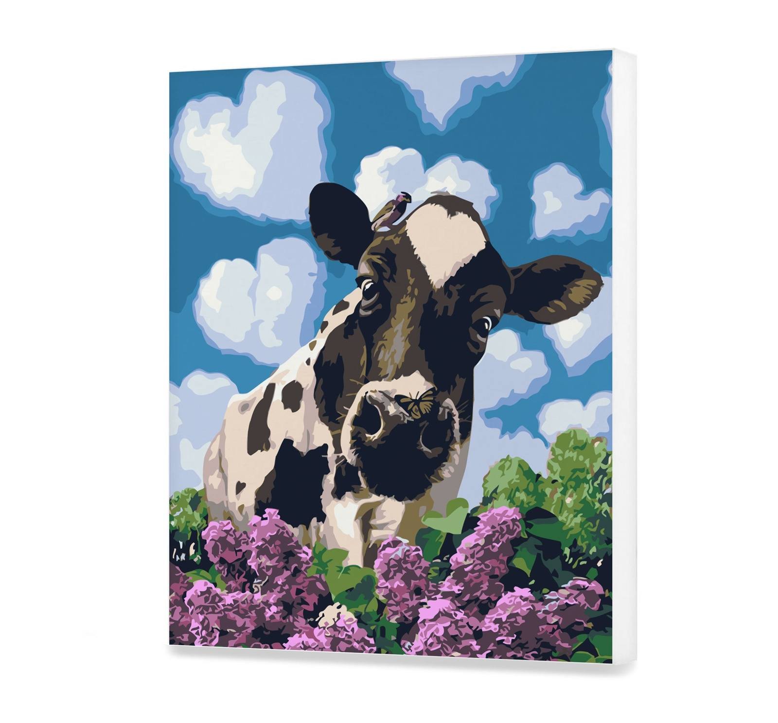 Malovani podle cisel Kráva A Květiny