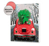 Piros karácsonyi autó (CH0664)